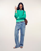 Pull Col Rond Effet Spray