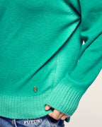 Pull Col Rond Effet Spray