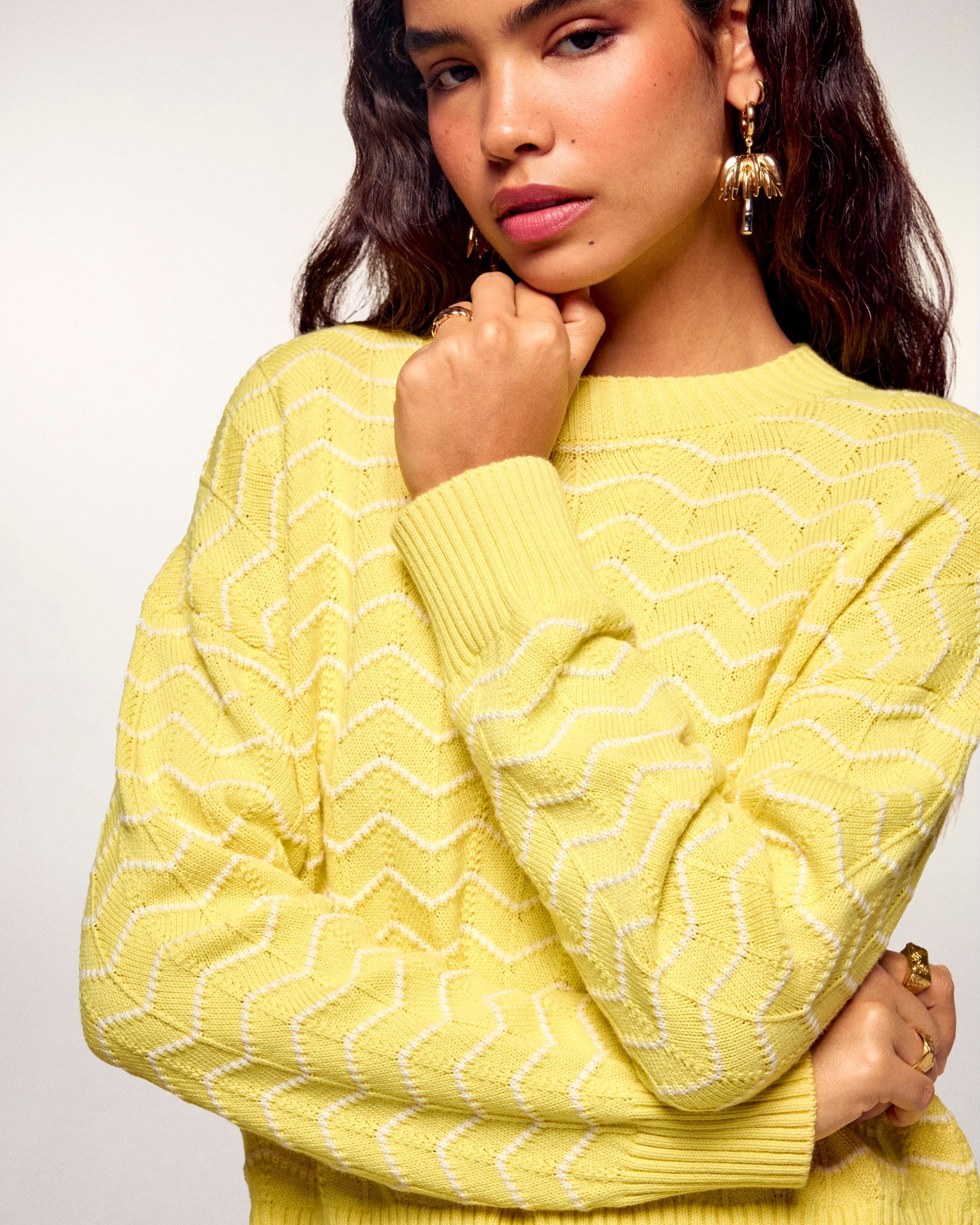 Pull Col Rond Bicolore