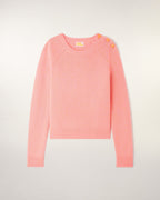 Pull Col Rond Boutons Cœur