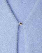 Cardigan Court Cachemire Brossé Fermeture Bijou