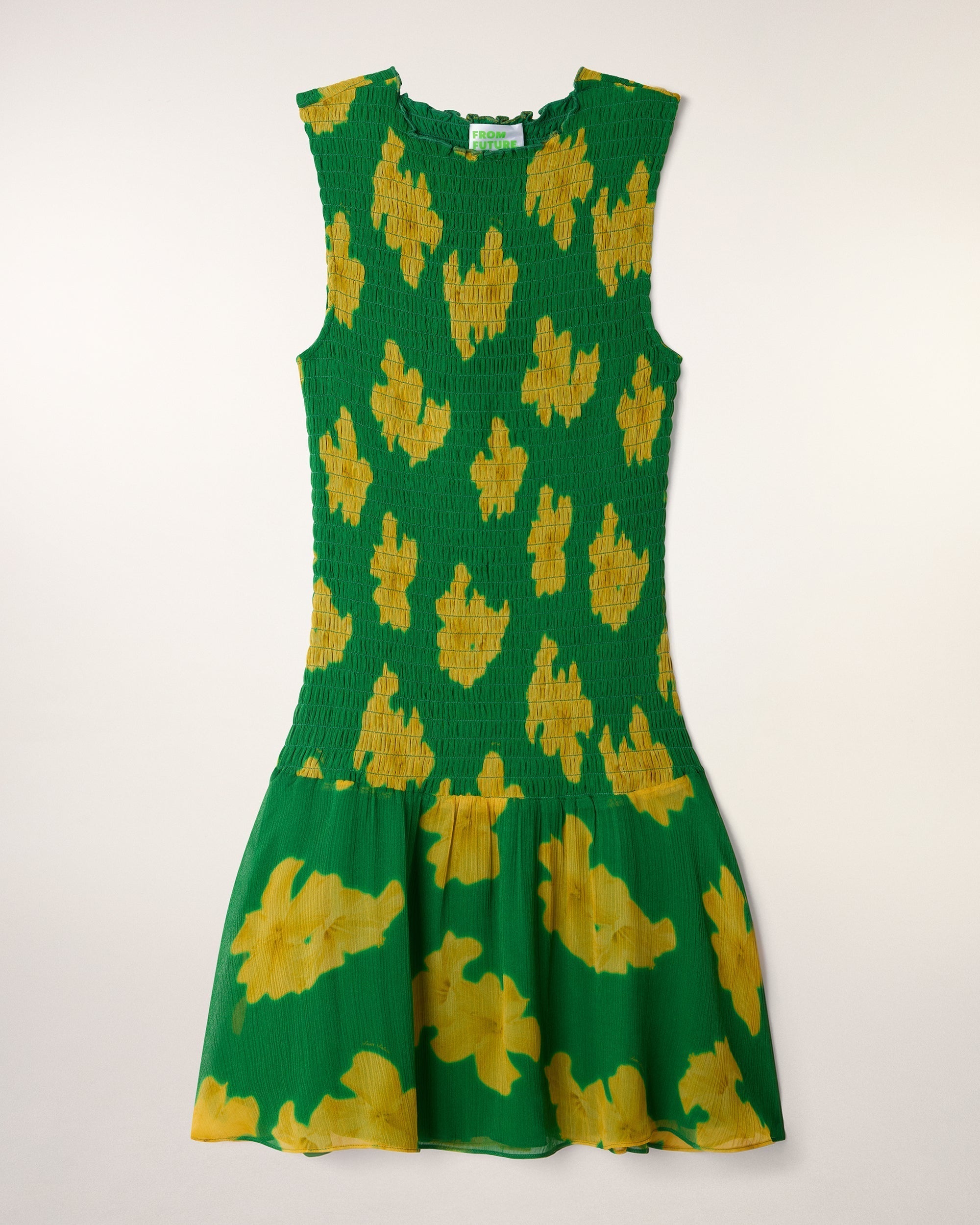 Robe Courte Smockée - Brazil Hibiscus