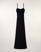 Robe Longue Bretelles À Découpe Cœur