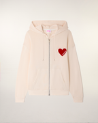 Sweatshirt Hoodie Coeur - Sable