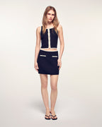 Top Sans Manches Boutons Strass