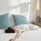 Housses De Couette 100% Gaze De Coton - Blanc