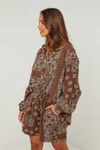 Ensemble Chemise Et Short - Choco
