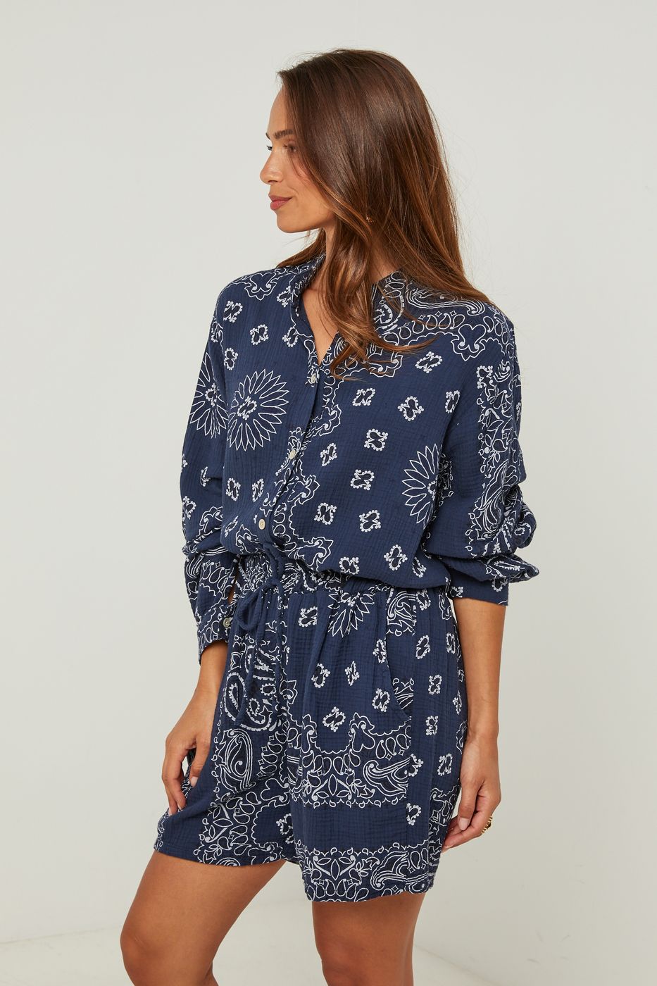 Ensemble Chemise Et Short - Marine