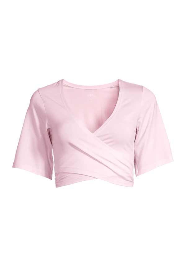 Deligth Cropped Wrap Top  - Lush Pink