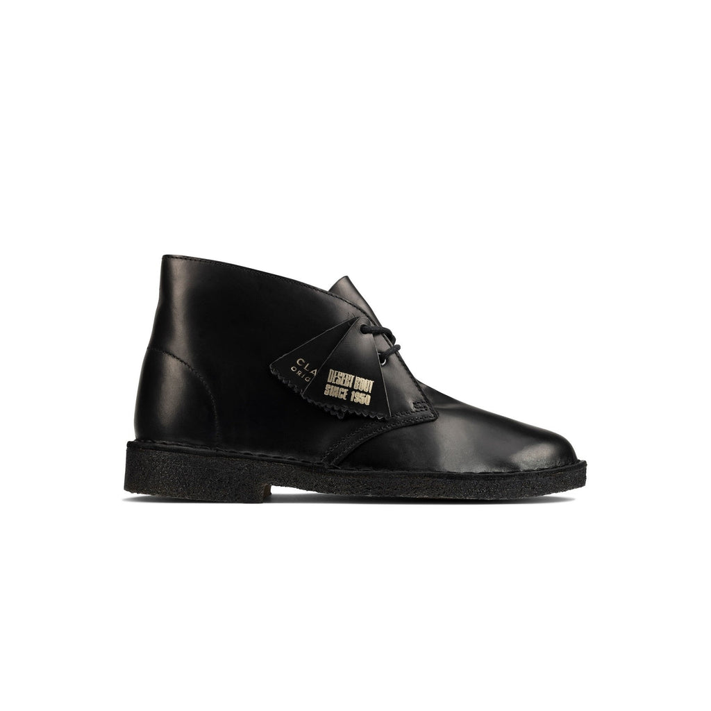 Clarks - Bottes Desert Boot - Black Polished - Homme