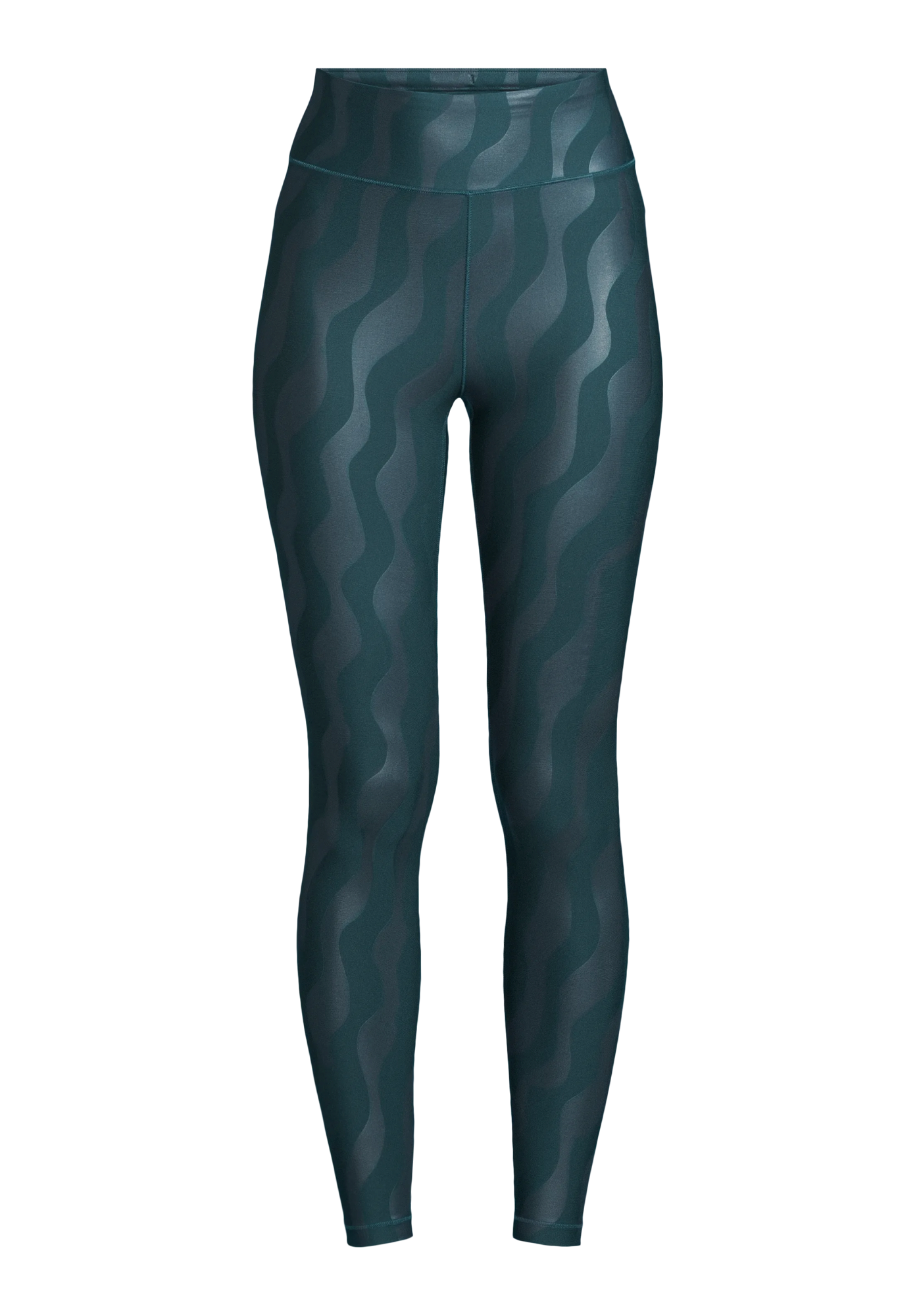 Heat Printed High Waist Tights - Ocean Geo