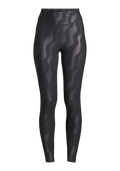 Heat Printed High Waist Tights - Black Geo