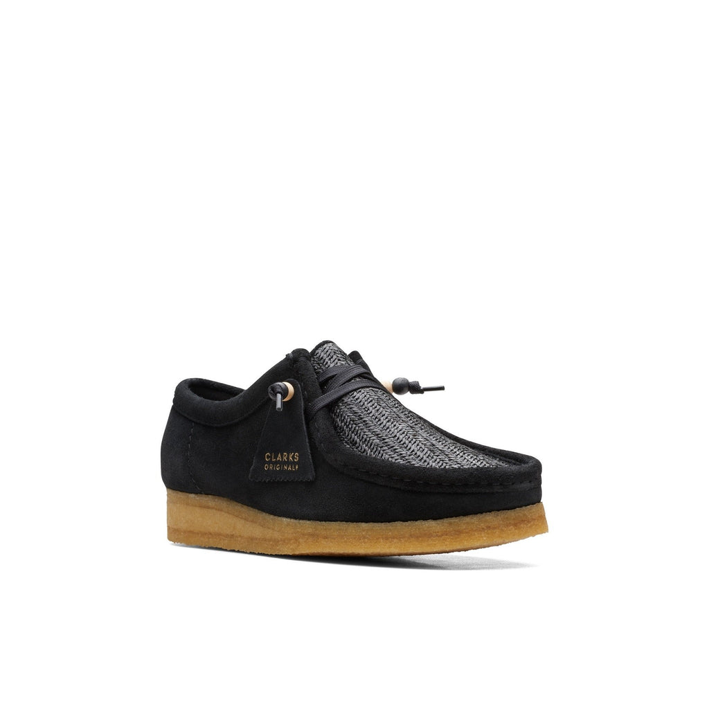 Clarks - Chaussures Wallabee - Black Raffia - Femme