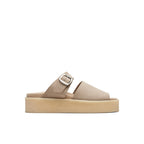 Clarks - Sandales Crepe Slide - Sand Suede - Femme