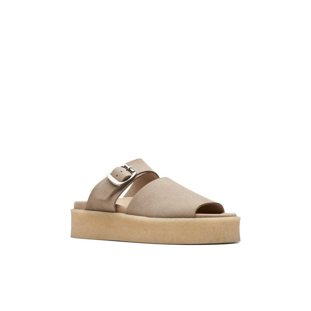 Clarks - Sandales Crepe Slide - Sand Suede - Femme