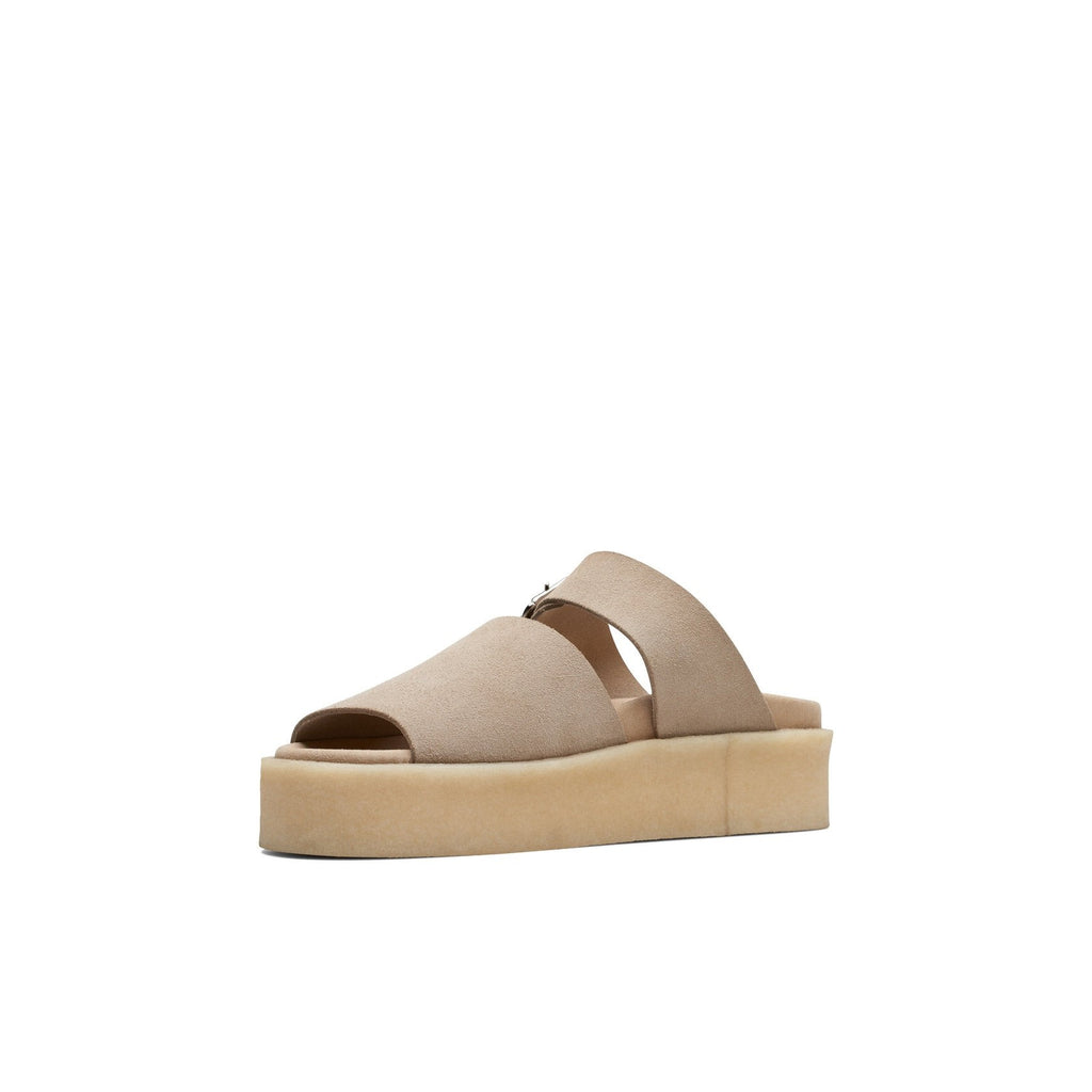 Clarks - Sandales Crepe Slide - Sand Suede - Femme