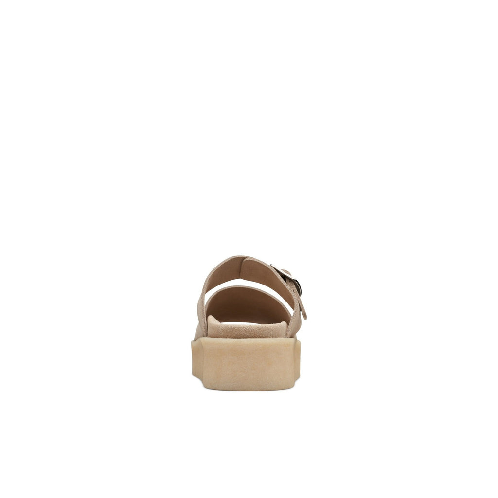 Clarks - Sandales Crepe Slide - Sand Suede - Femme