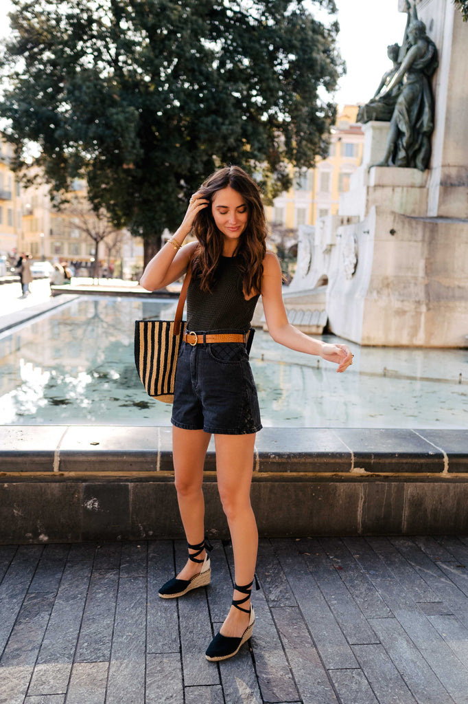 Short Woody Denim Noir