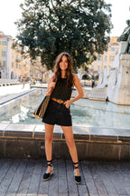 Short Woody Denim Noir