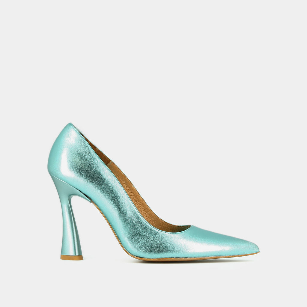 Jonak - Escarpins Dabate Cuir Metallise - Turquoise