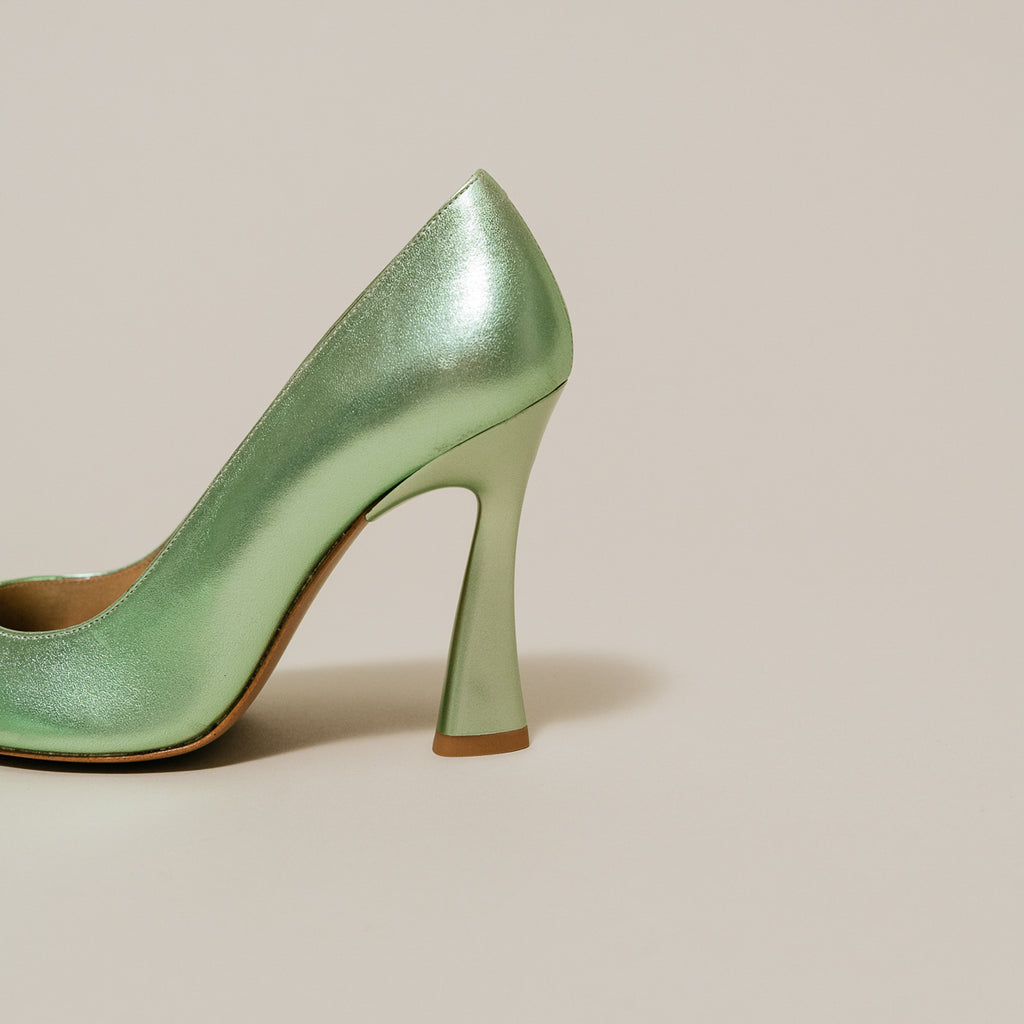 Jonak - Escarpins Dabate Cuir Metallise - Vert clair