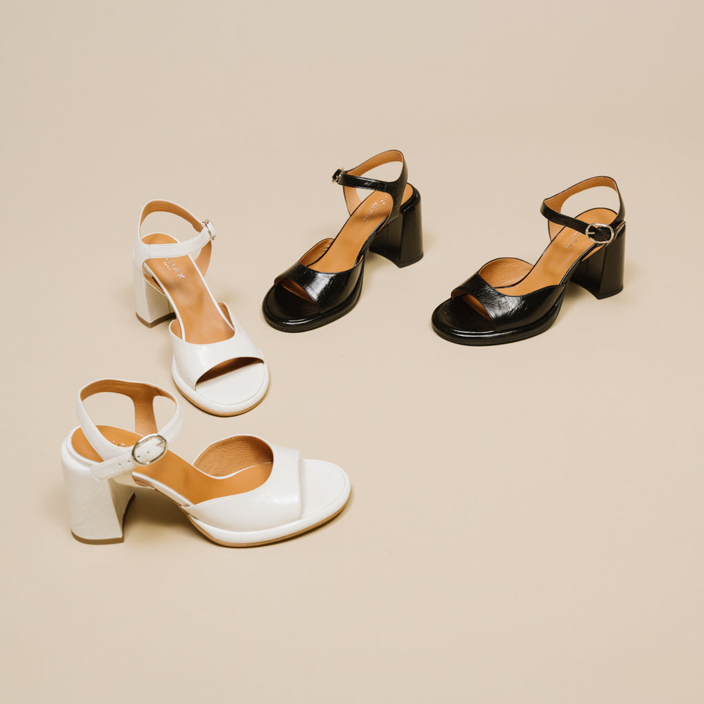 Jonak - Sandales Dare Cuir Brillant - Noir
