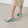 Jonak - Sandales Donzelle Cuir Metallise - Turquoise