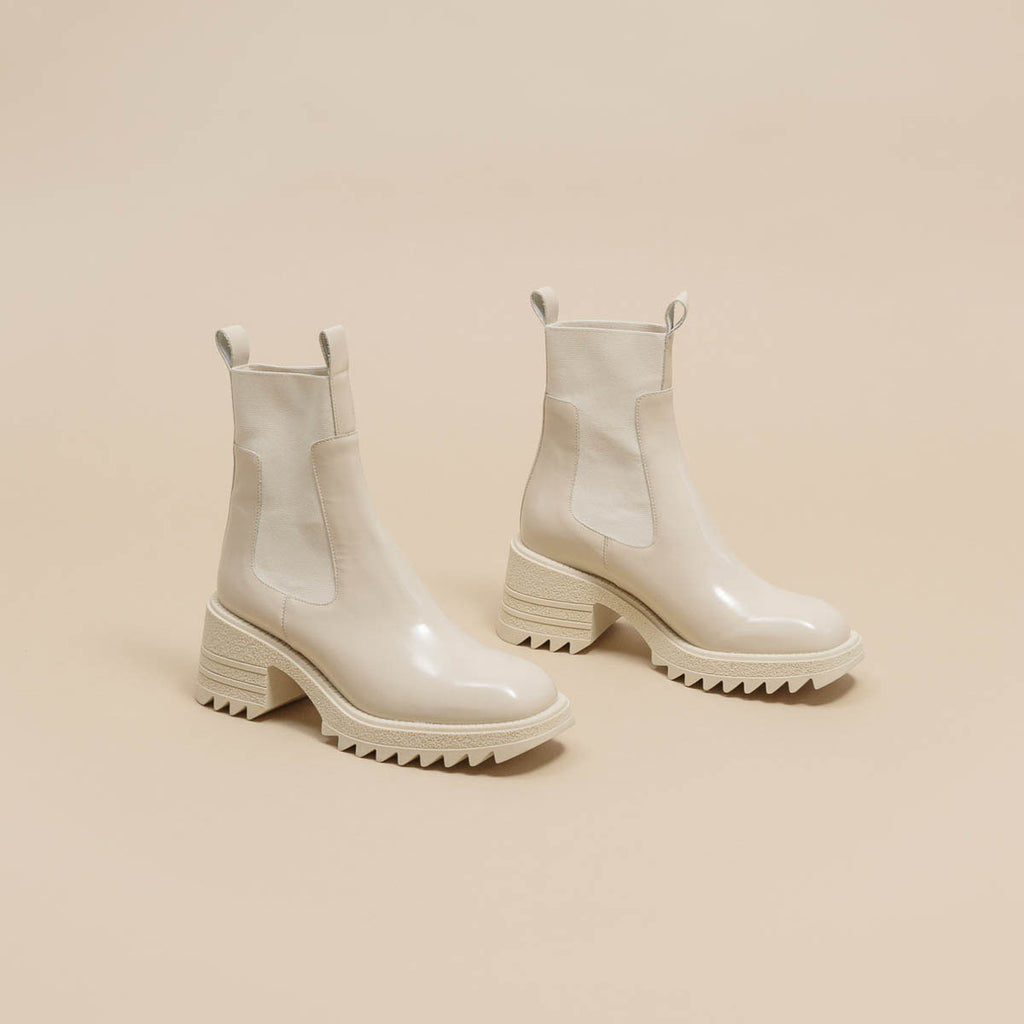 Jonak - Boots Dove Cuir Glace - Ecru