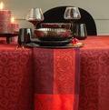 Le Jacquard Francais - 4 Serviettes - Ottomane - Burgundy - Lin