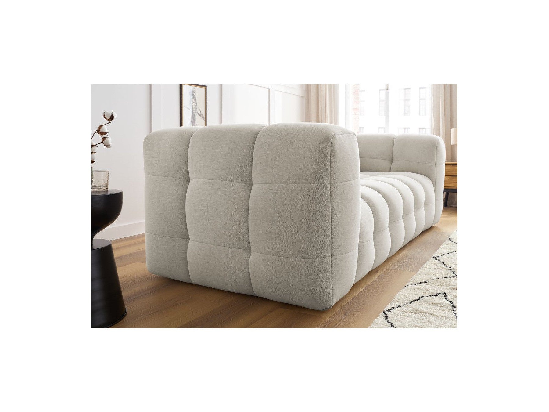 Cloud - Canapé Droit Fixe 3 Places - Tissu Lisse