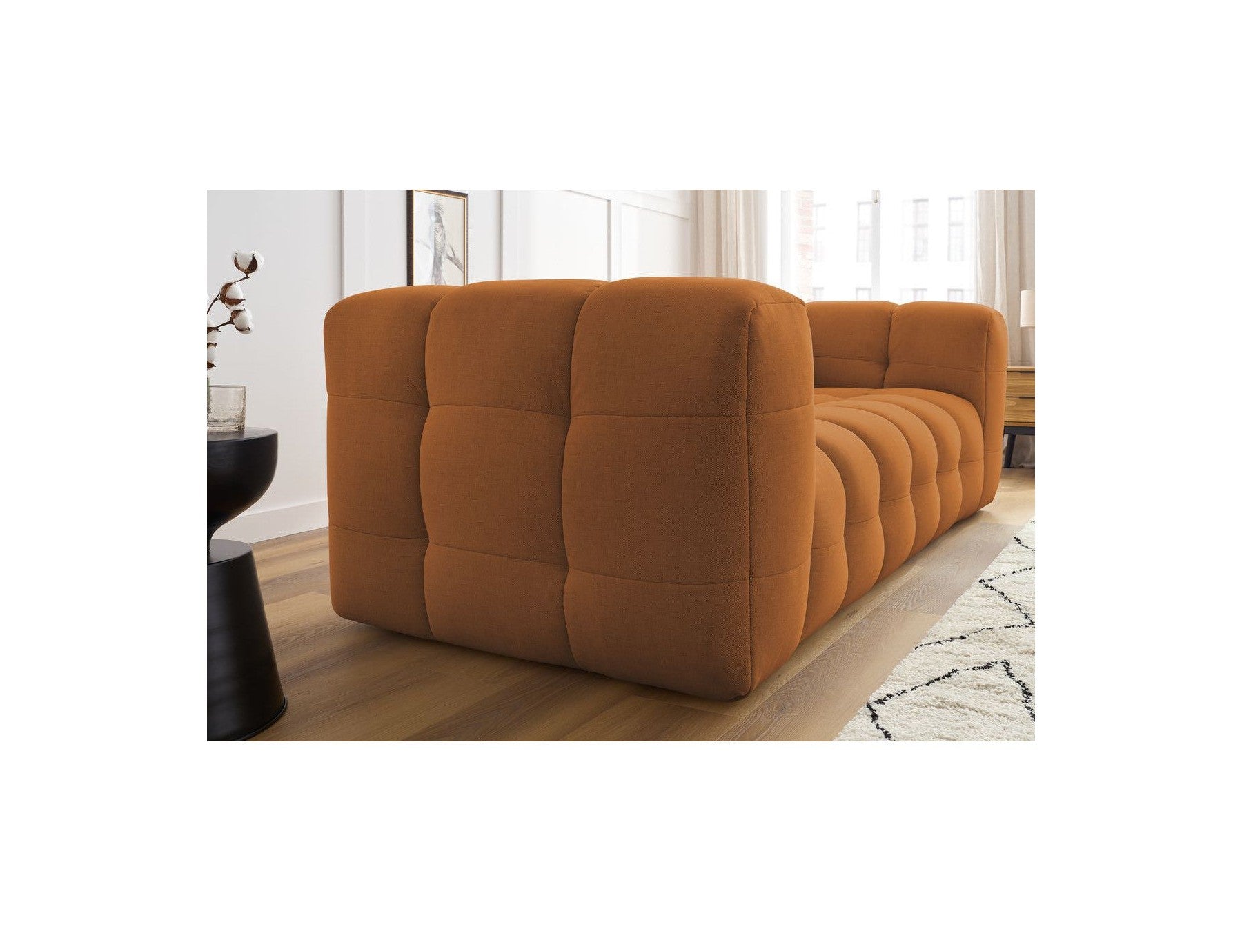 Cloud - Canapé Droit Fixe 3 Places - Tissu Lisse