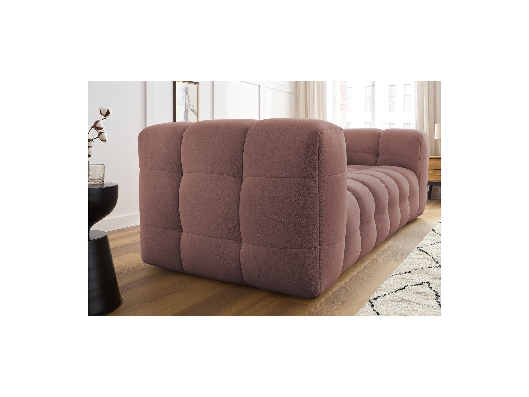 Cloud - Canapé Droit Fixe 3 Places - Tissu Lisse