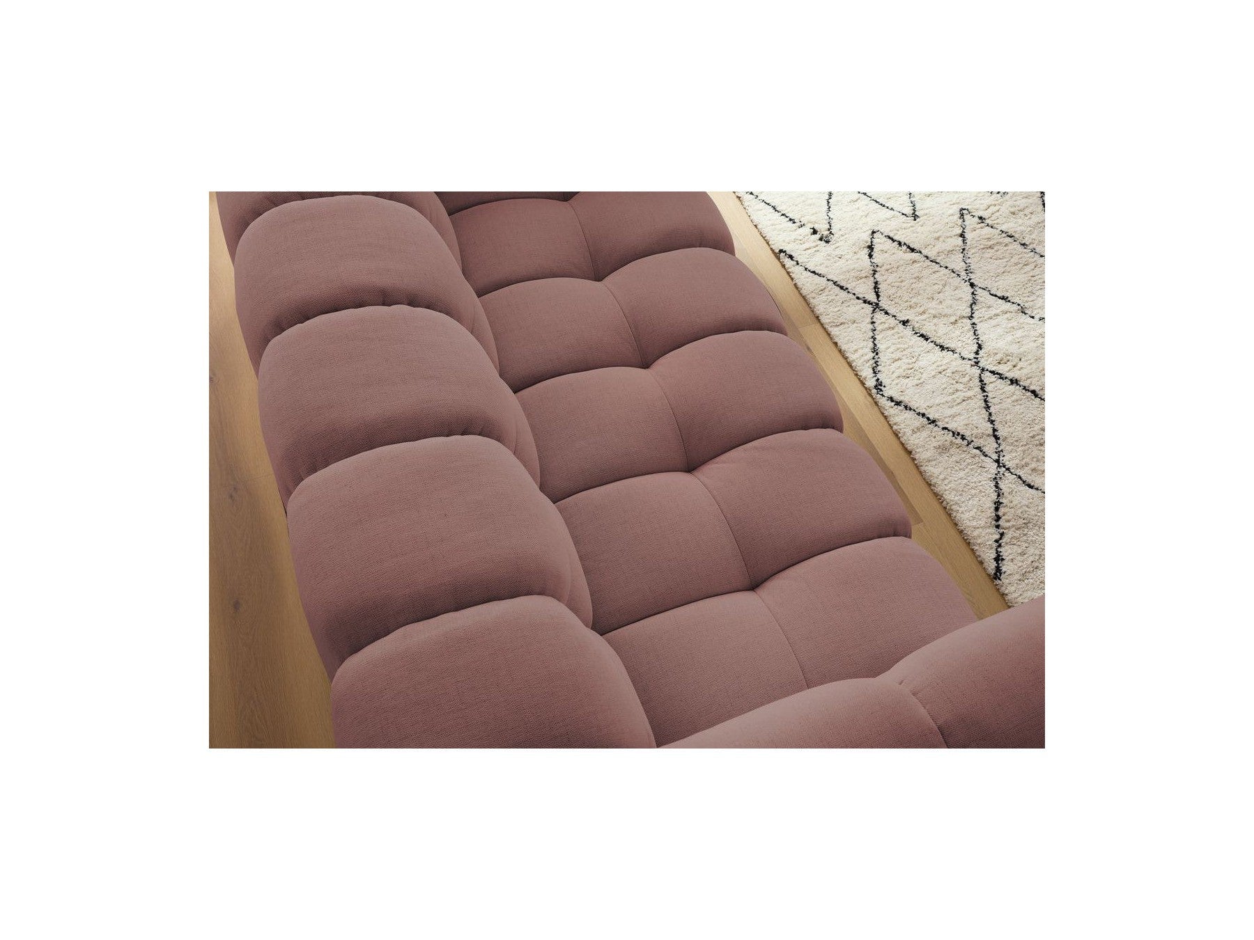 Cloud - Canapé Droit Fixe 3 Places - Tissu Lisse