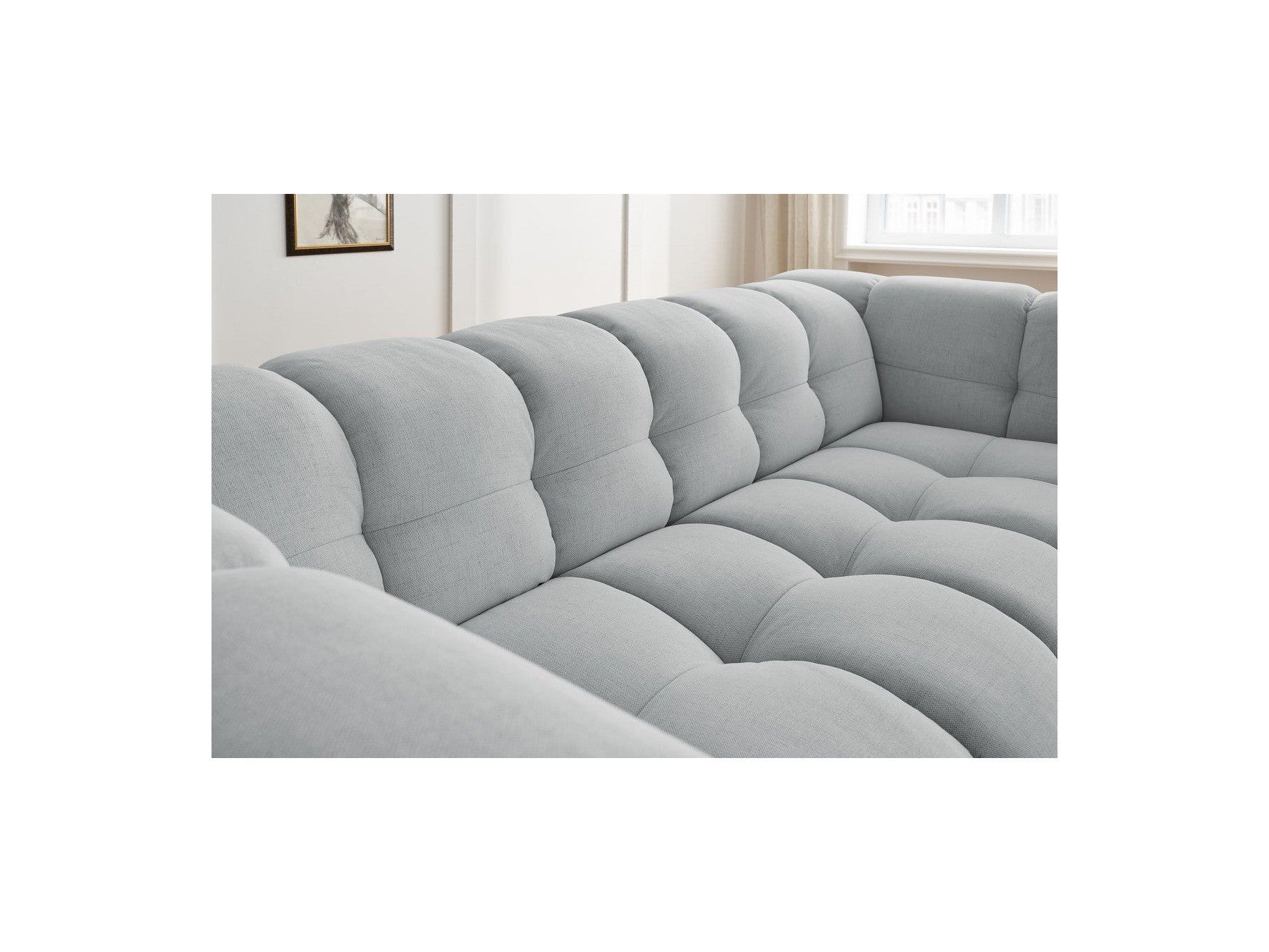 Cloud - Canapé Droit Fixe 3 Places - Tissu Lisse