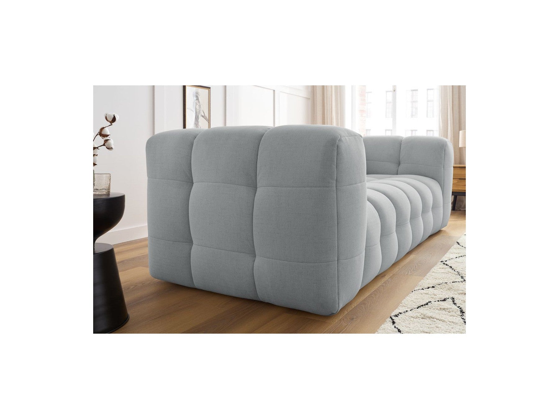 Cloud - Canapé Droit Fixe 3 Places - Tissu Lisse