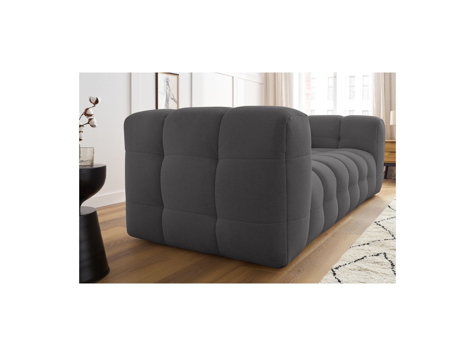Cloud - Canapé Droit Fixe 3 Places - Tissu Lisse