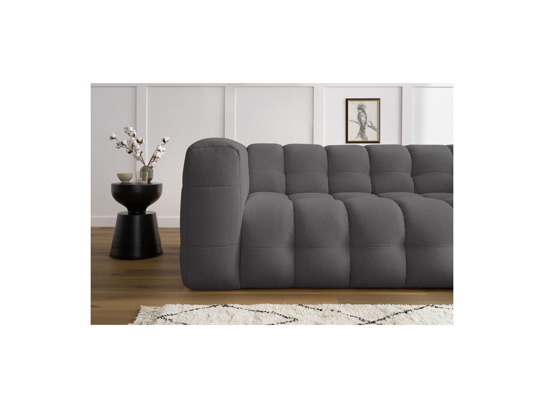 Cloud - Canapé Droit Fixe 3 Places - Tissu Lisse