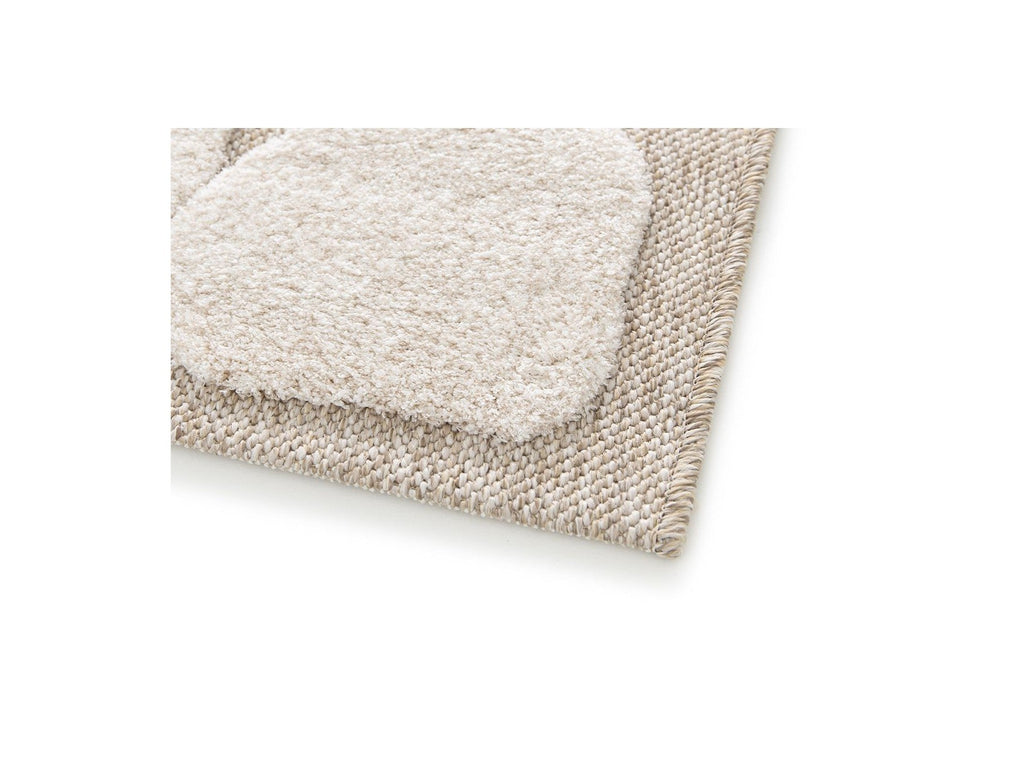 Roku - Tapis Poils Ras - Motif Abstrait - Beige