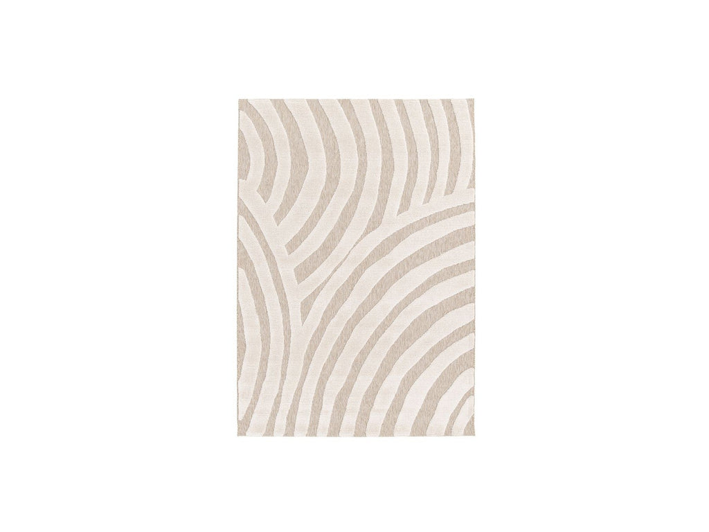 Vilma - Tapis Poils Ras - Motif Abstrait - Beige