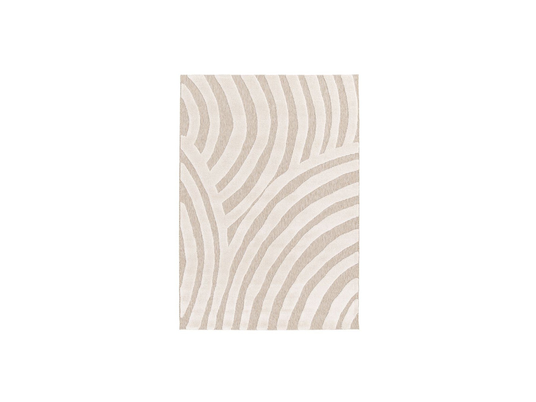 Vilma - Tapis Poils Ras - Motif Abstrait - Beige