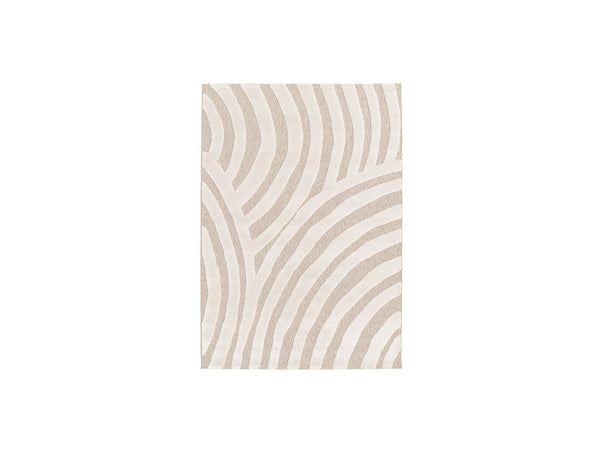 Vilma - Tapis Poils Ras - Motif Abstrait - Beige
