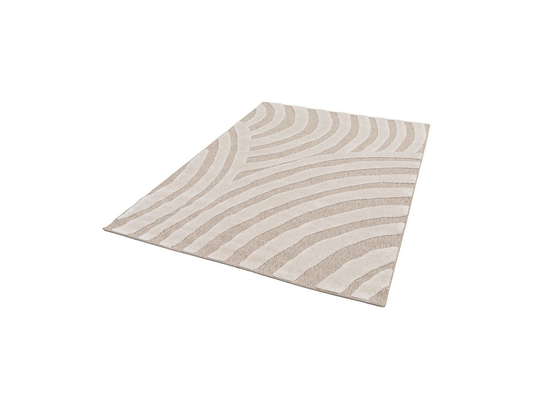 Vilma - Tapis Poils Ras - Motif Abstrait - Beige