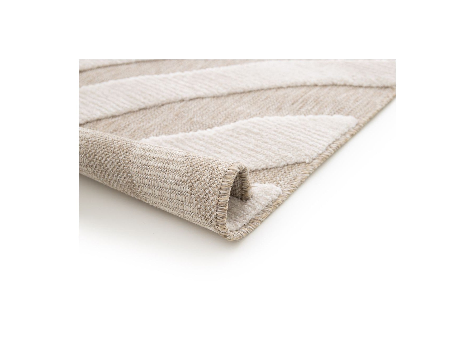 Vilma - Tapis Poils Ras - Motif Abstrait - Beige