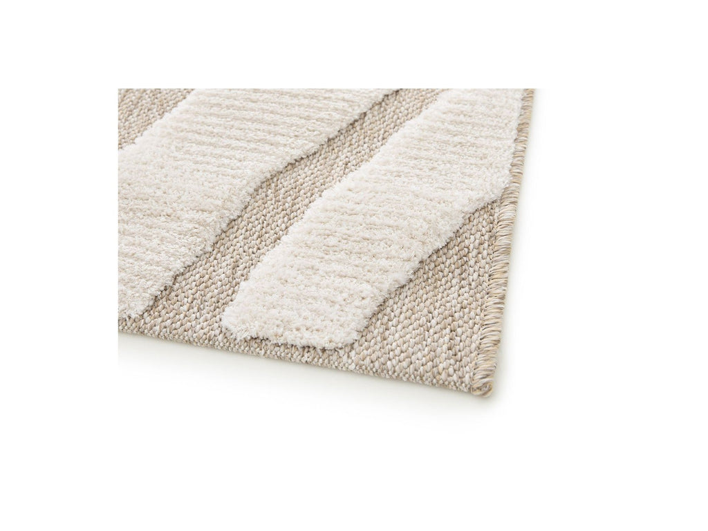 Vilma - Tapis Poils Ras - Motif Abstrait - Beige