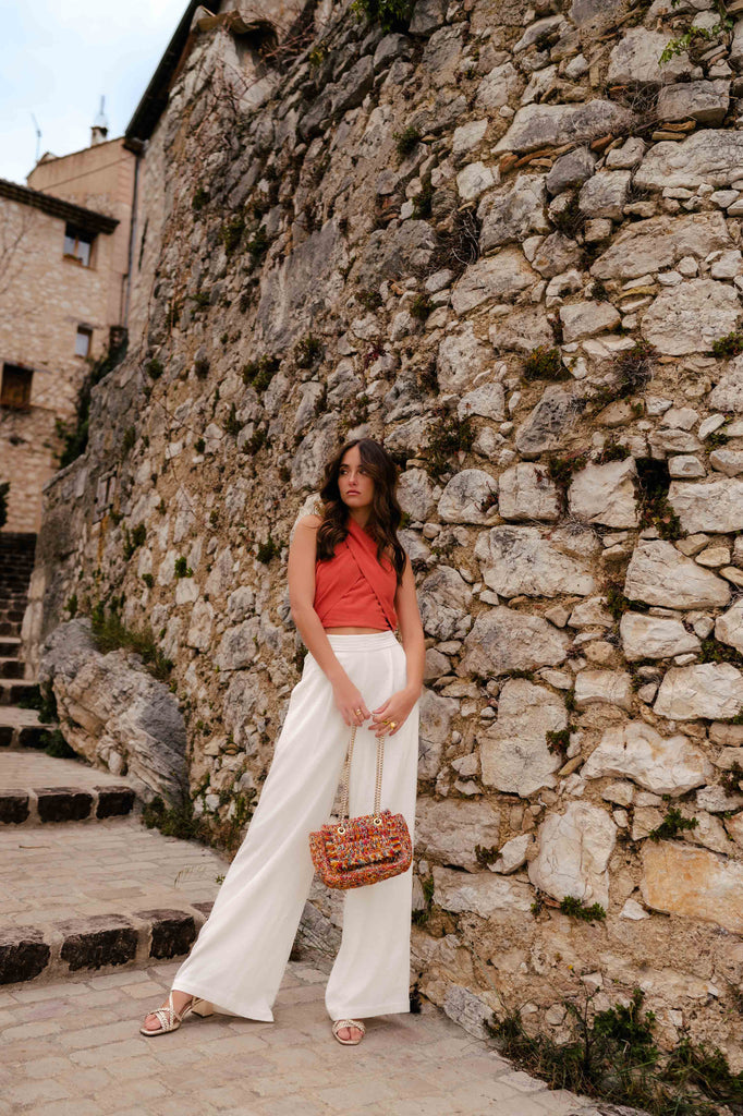 Top Pablo Lin Viscose Terracotta