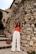 Top Pablo Lin Viscose Terracotta
