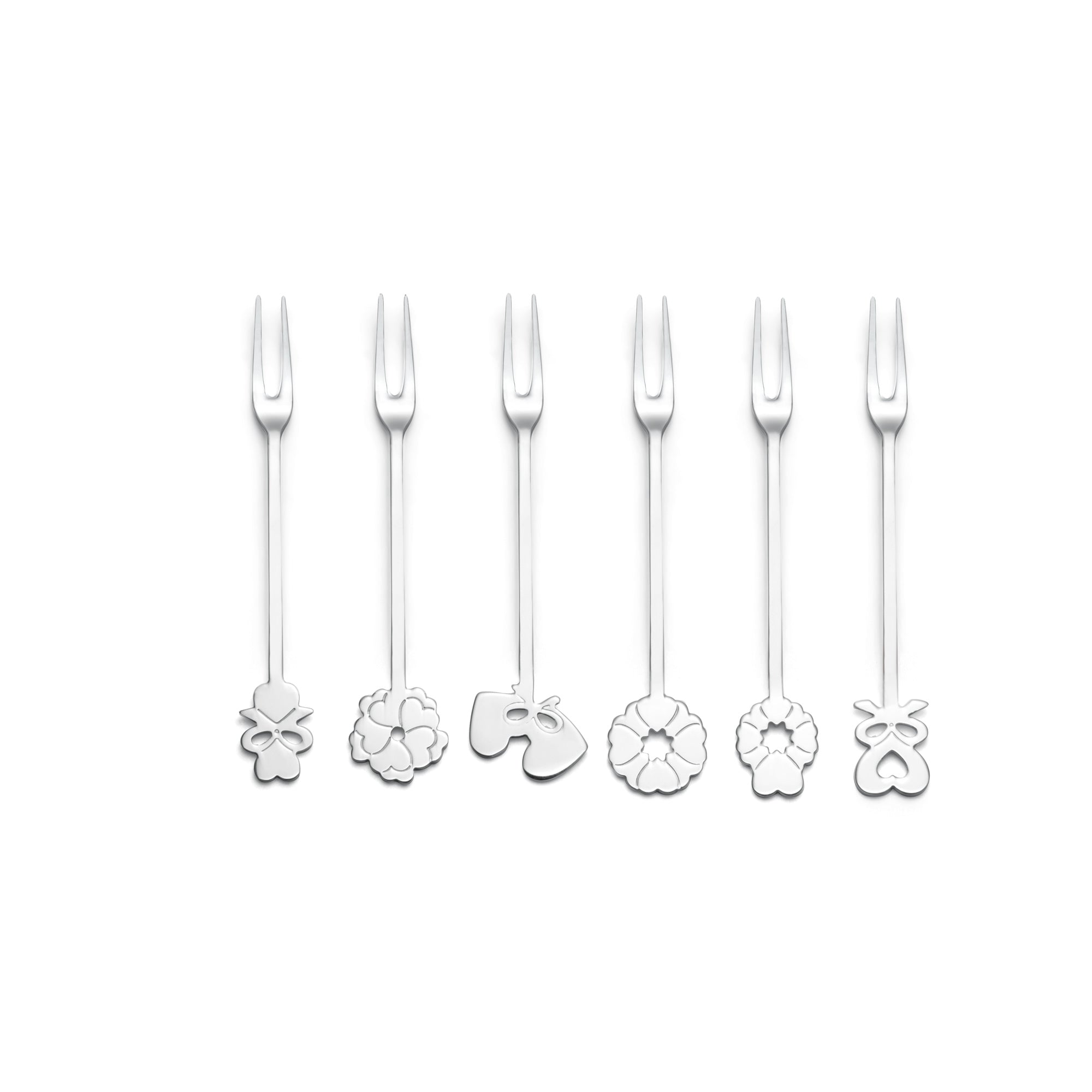 Lot De 6 Fourchettes Apéritif "Love"