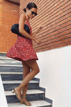 Robe Adèle Rouge Fleuri
