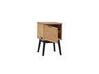 Albi - Table De Chevet - Bois Massif Et Rotin