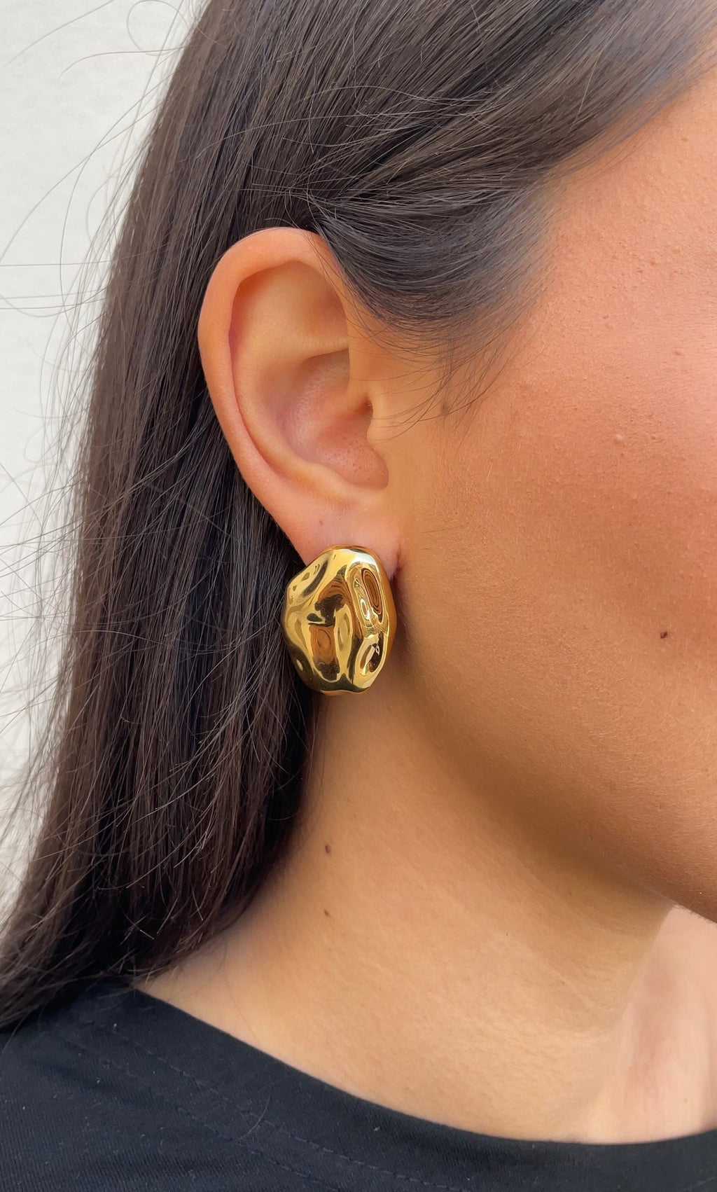 Boucles D'Oreille Textured Stones